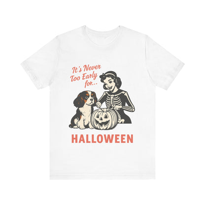 Printify T-Shirt Tricolor Cavalier King Charles Early Halloween TShirt