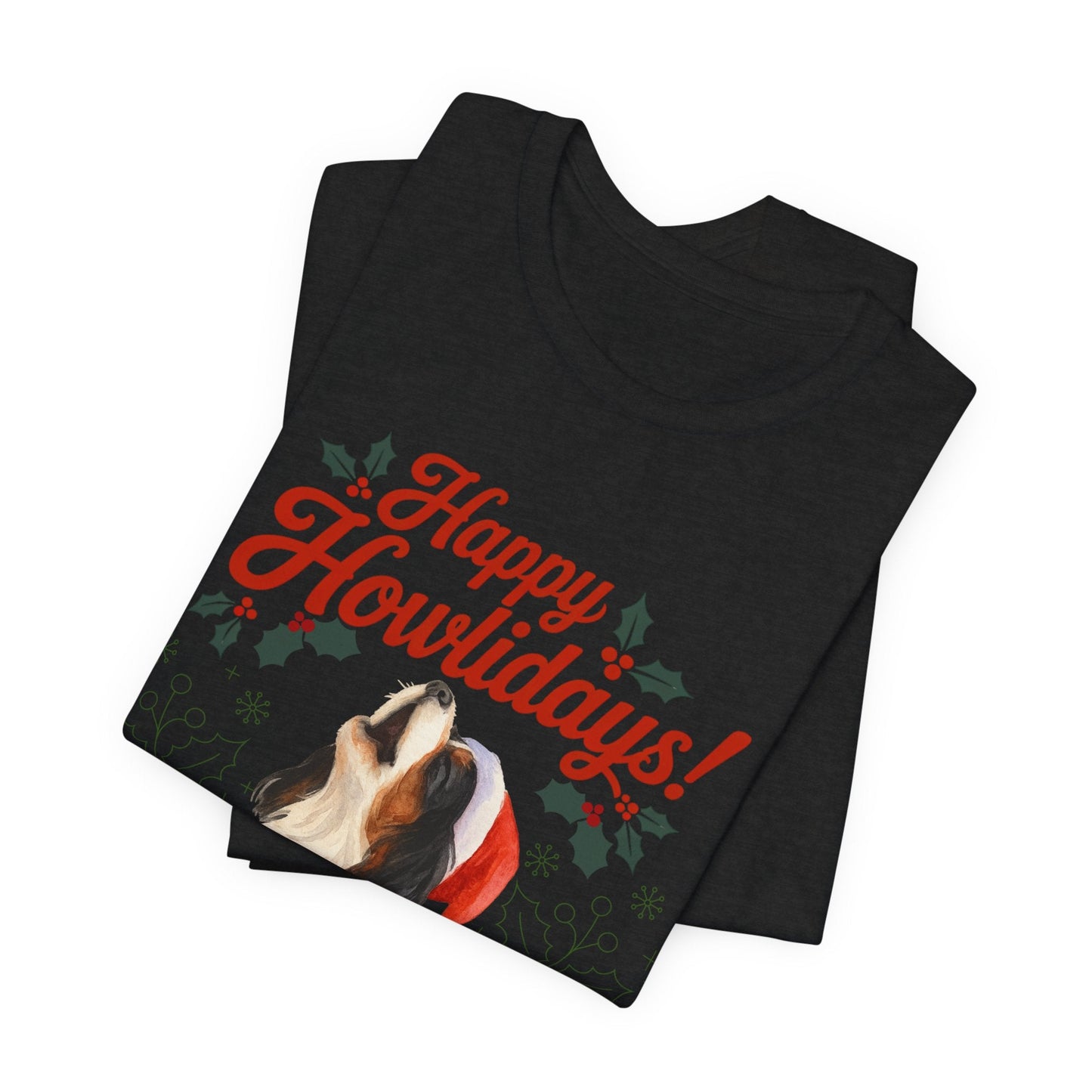 Printify T-Shirt Tricolor Cavalier King Charles Howlidays TShirt