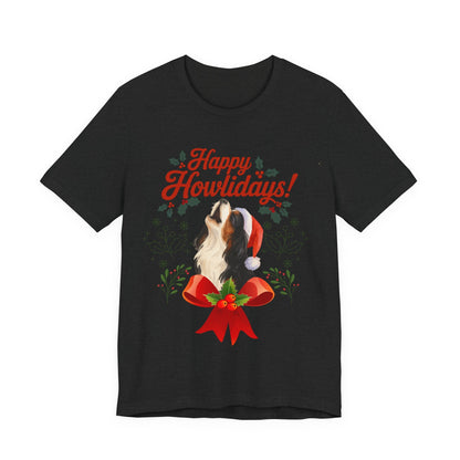 Printify T-Shirt Tricolor Cavalier King Charles Howlidays TShirt
