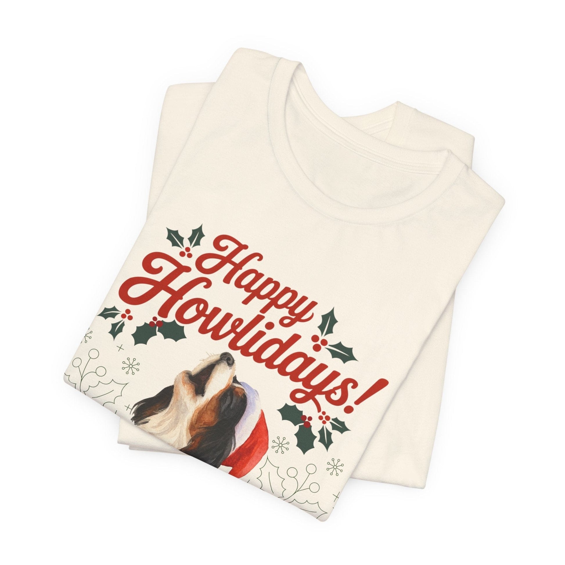 Printify T-Shirt Tricolor Cavalier King Charles Howlidays TShirt