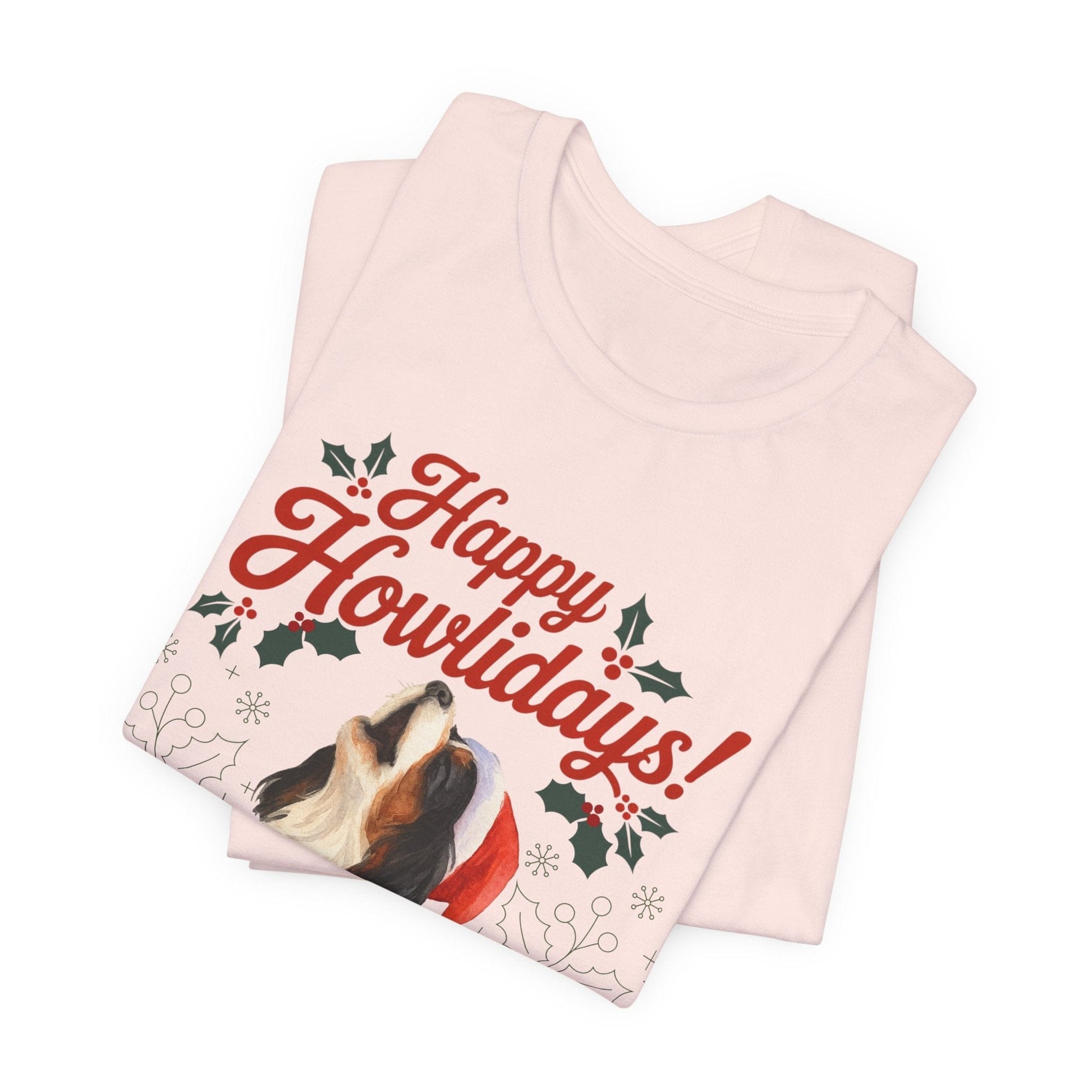 Printify T-Shirt Tricolor Cavalier King Charles Howlidays TShirt