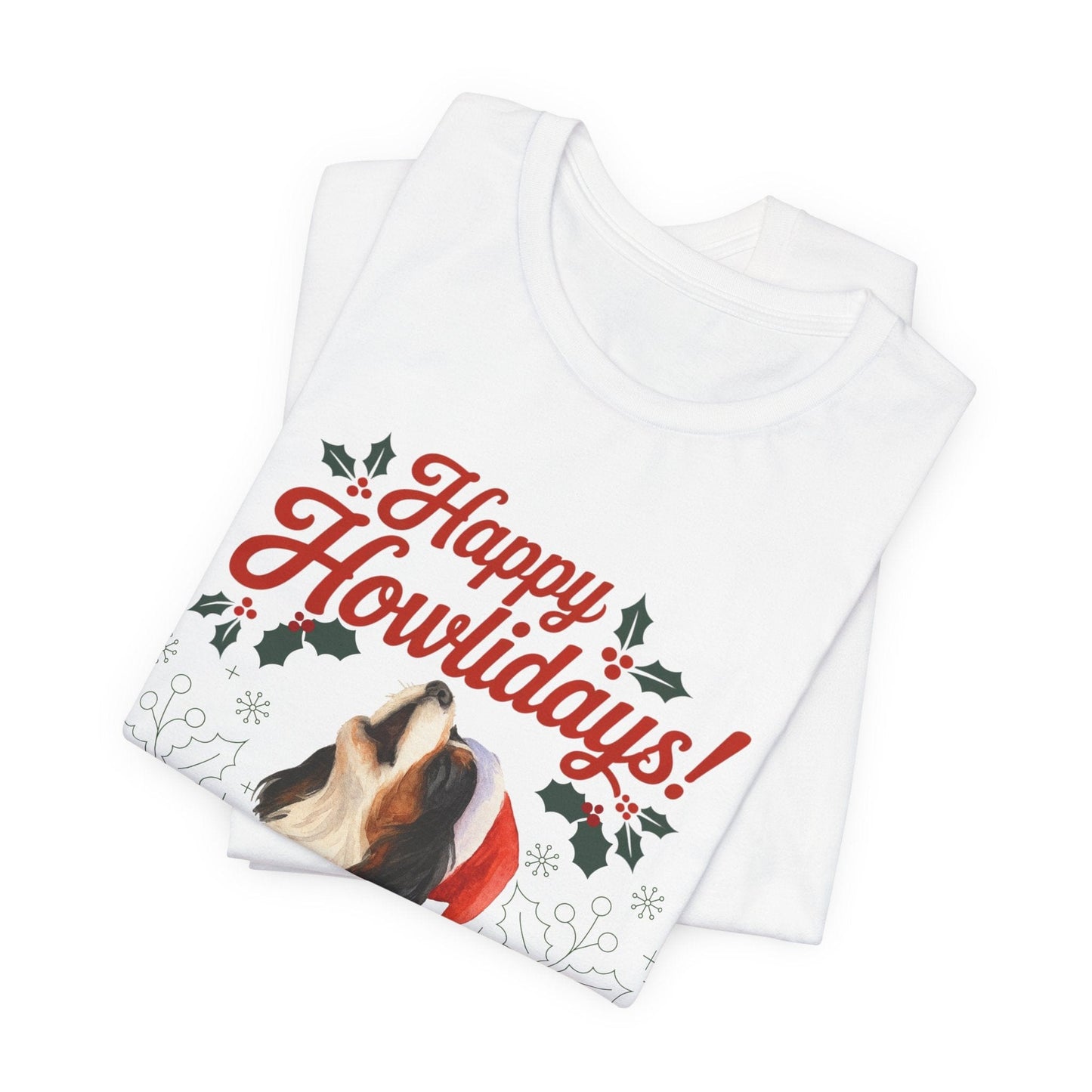 Printify T-Shirt Tricolor Cavalier King Charles Howlidays TShirt