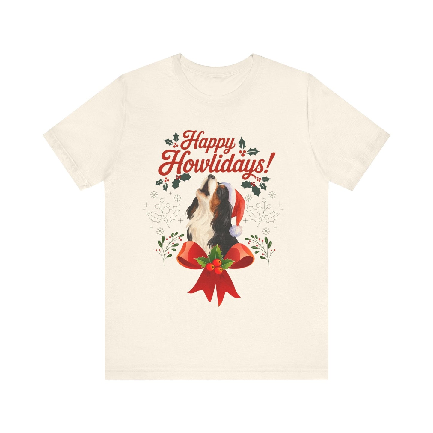 Printify T-Shirt Tricolor Cavalier King Charles Howlidays TShirt