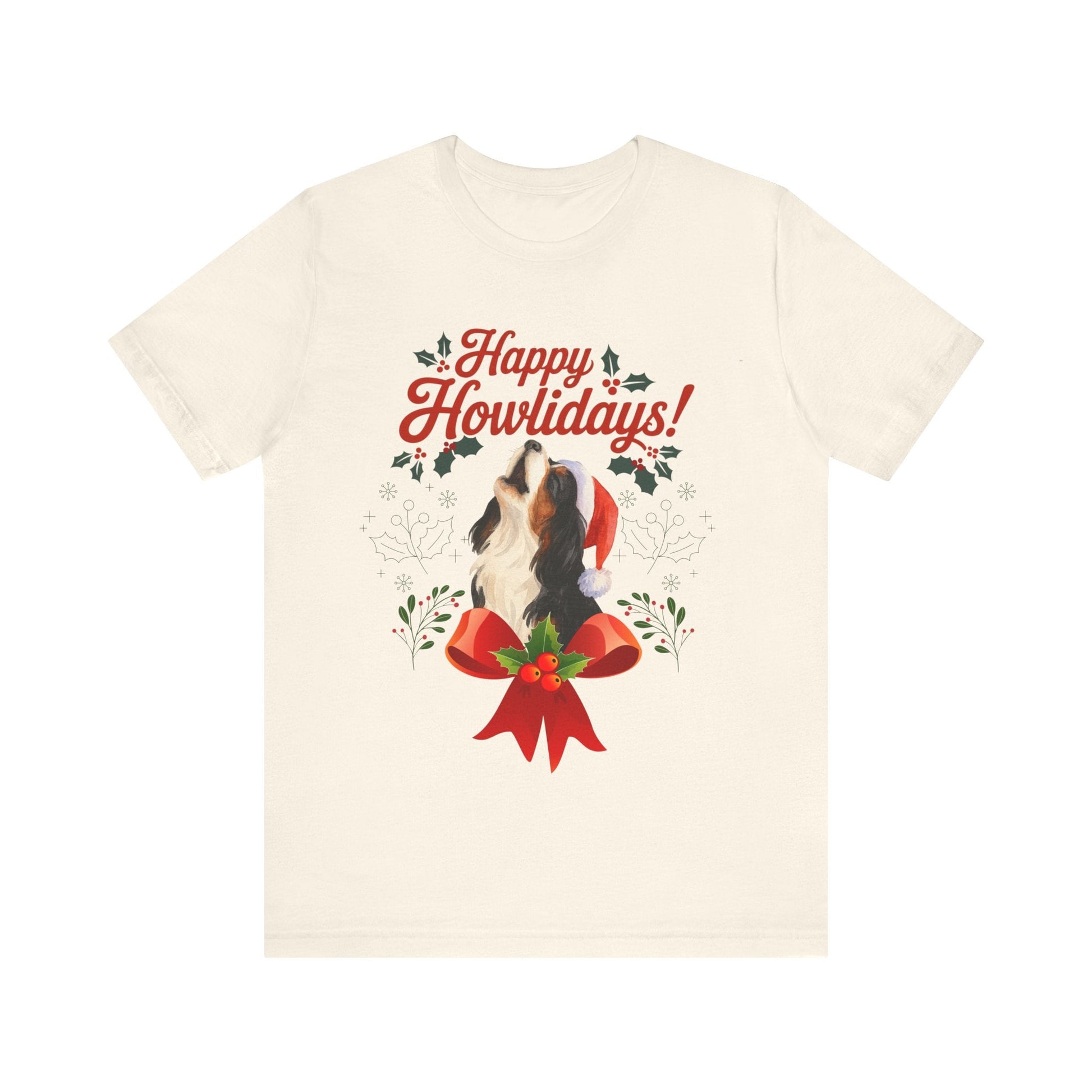 Printify T-Shirt Tricolor Cavalier King Charles Howlidays TShirt