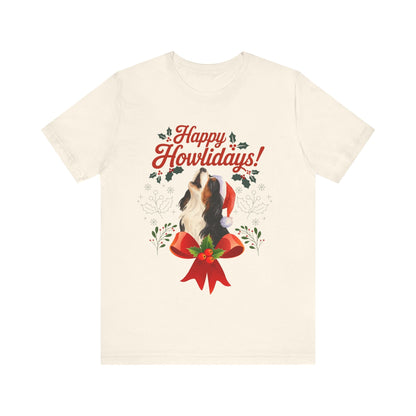 Printify T-Shirt Tricolor Cavalier King Charles Howlidays TShirt