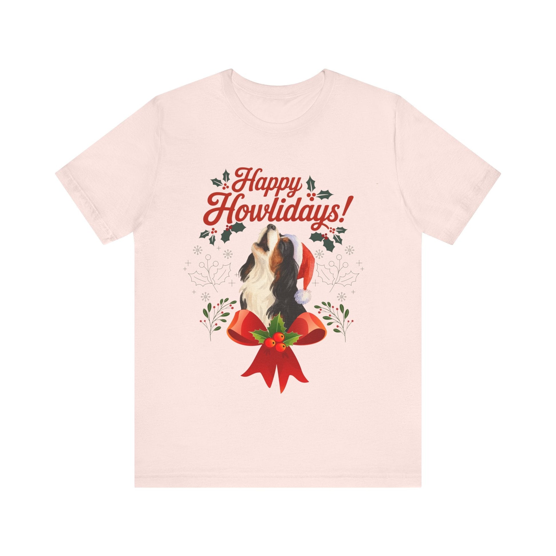 Printify T-Shirt Tricolor Cavalier King Charles Howlidays TShirt