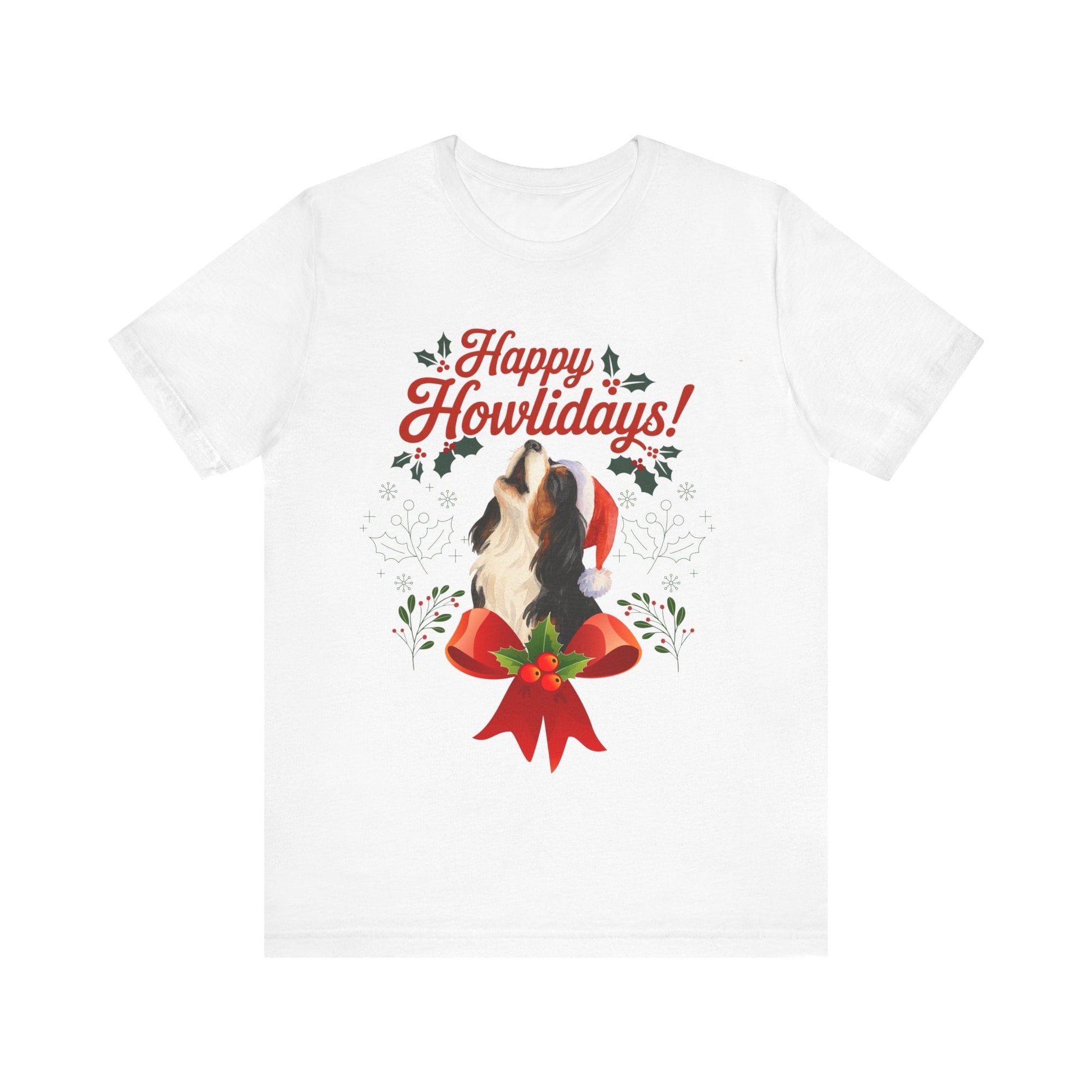 Printify T-Shirt Tricolor Cavalier King Charles Howlidays TShirt