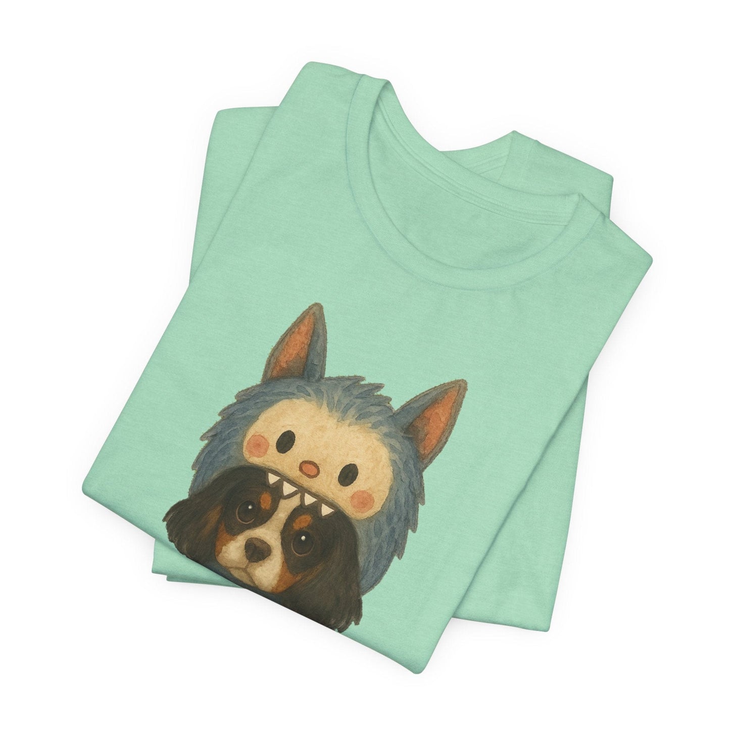 Printify T-Shirt Tricolor Cavalier King Charles Little Monster TShirt