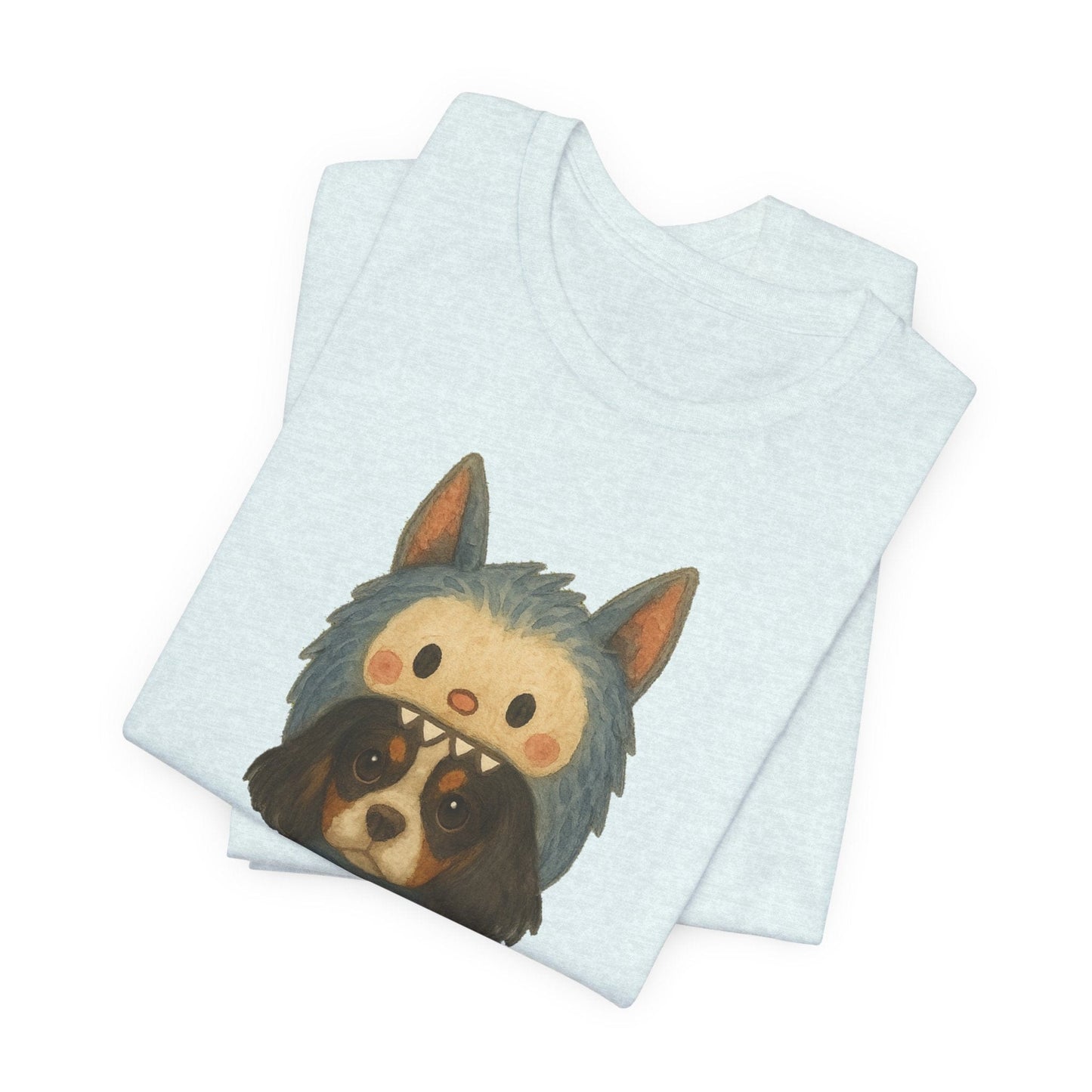 Printify T-Shirt Tricolor Cavalier King Charles Little Monster TShirt