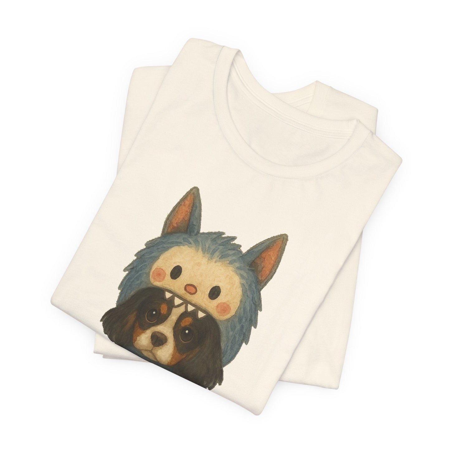 Printify T-Shirt Tricolor Cavalier King Charles Little Monster TShirt
