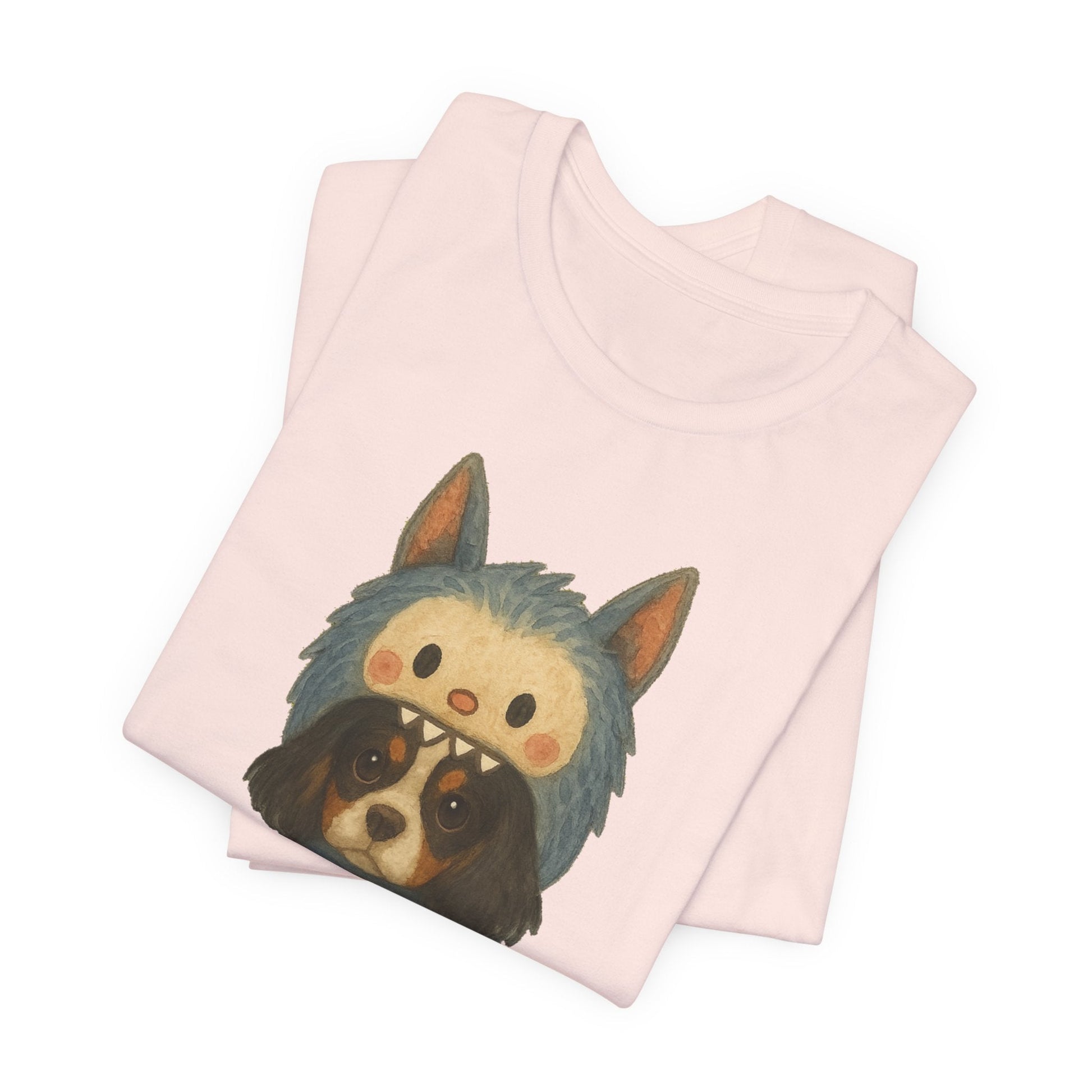 Printify T-Shirt Tricolor Cavalier King Charles Little Monster TShirt