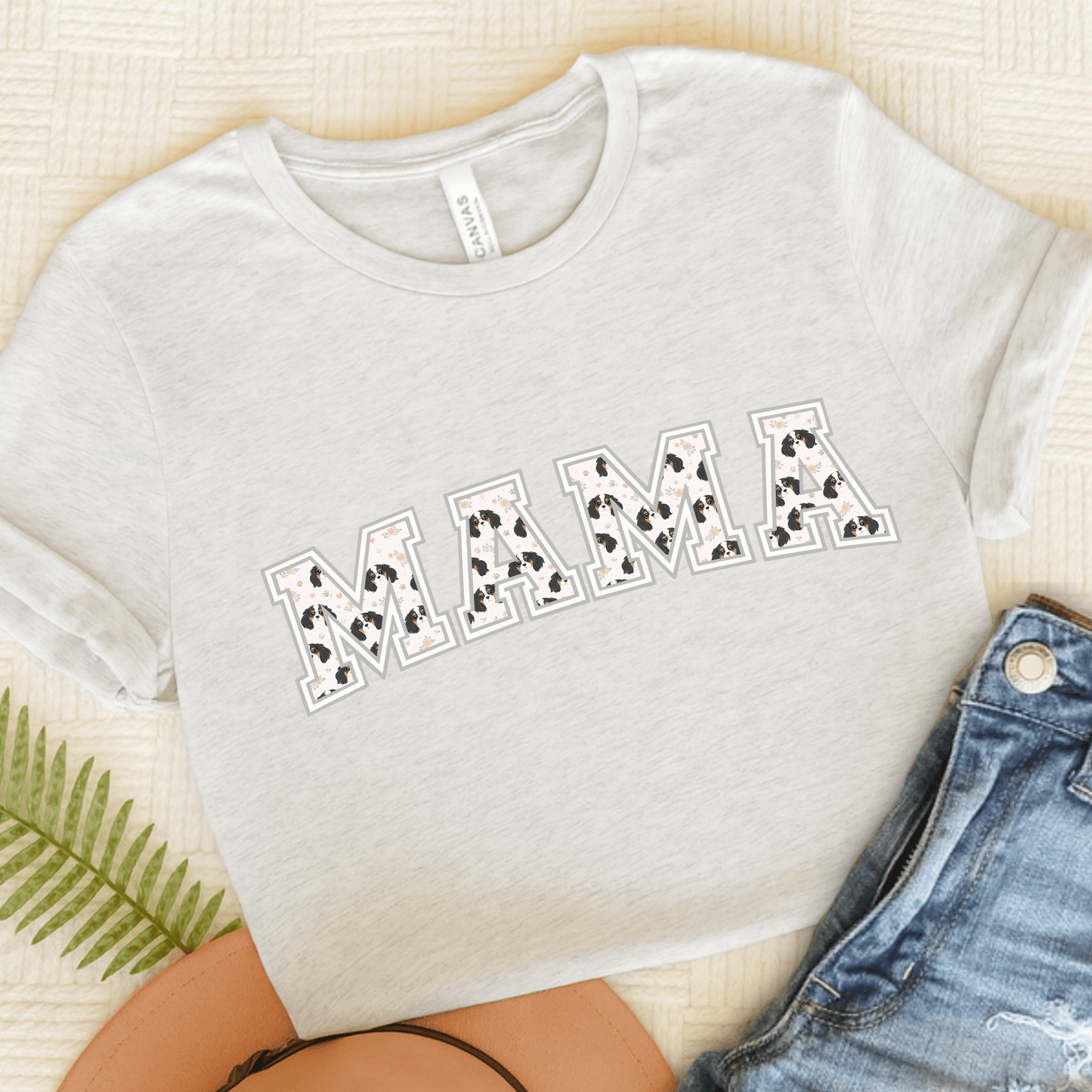 Personalized Cavalier Mama University TShirt Ash