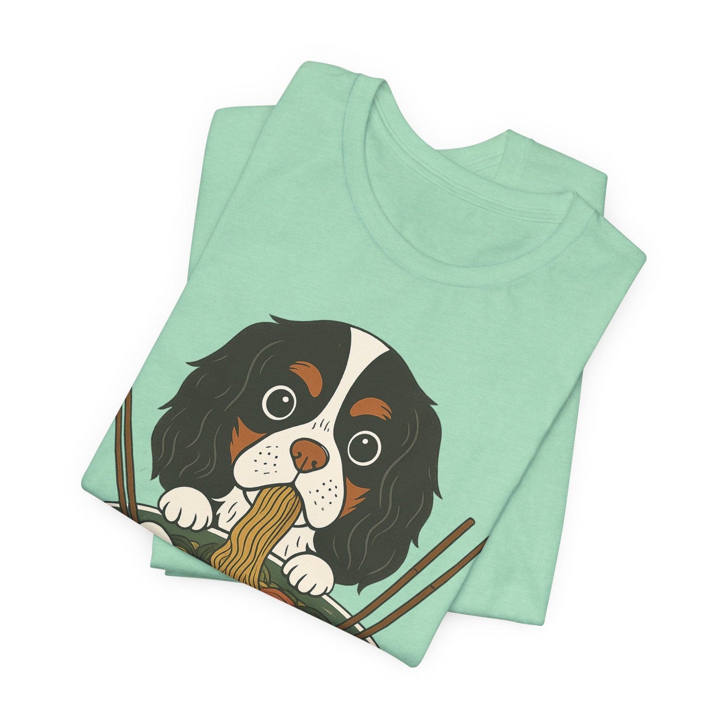 Printify T-Shirt Tricolor Cavalier King Charles Ramen TShirt
