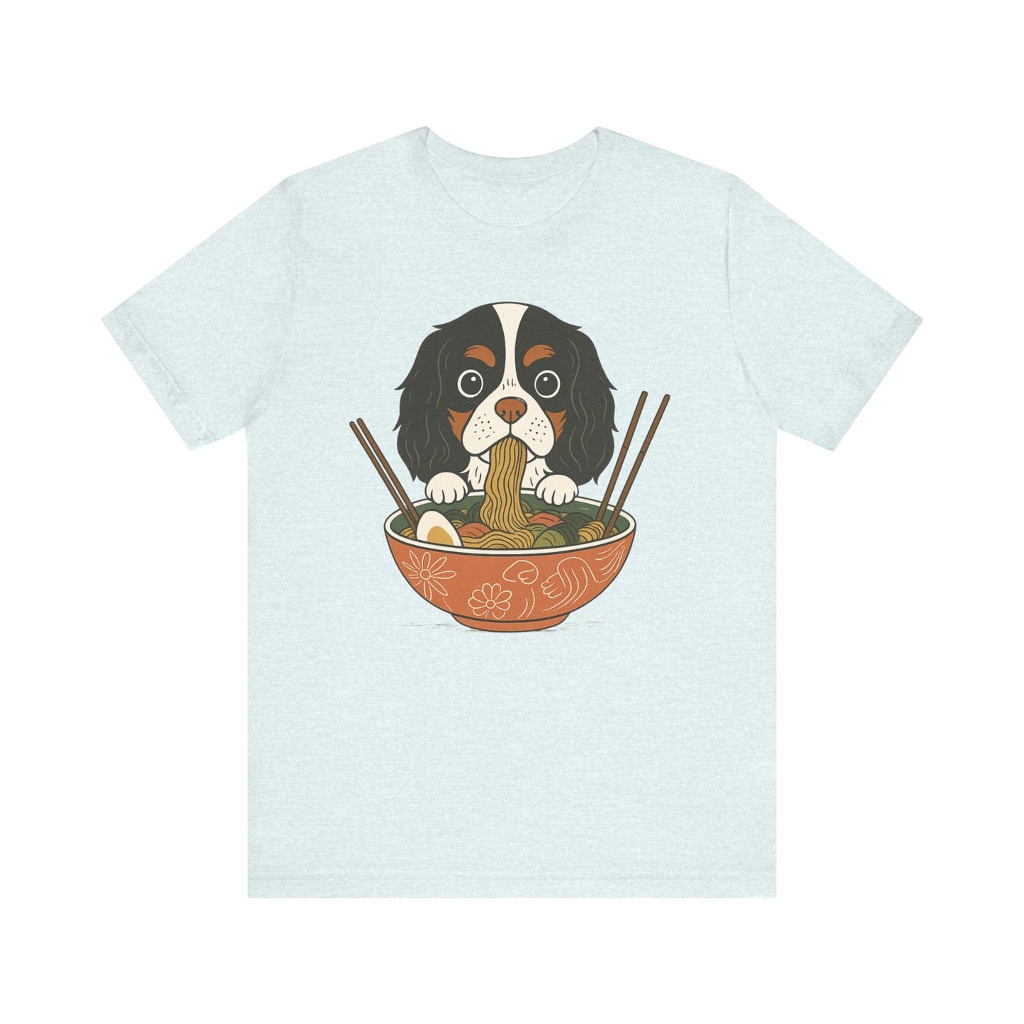 Printify T-Shirt Tricolor Cavalier King Charles Ramen TShirt