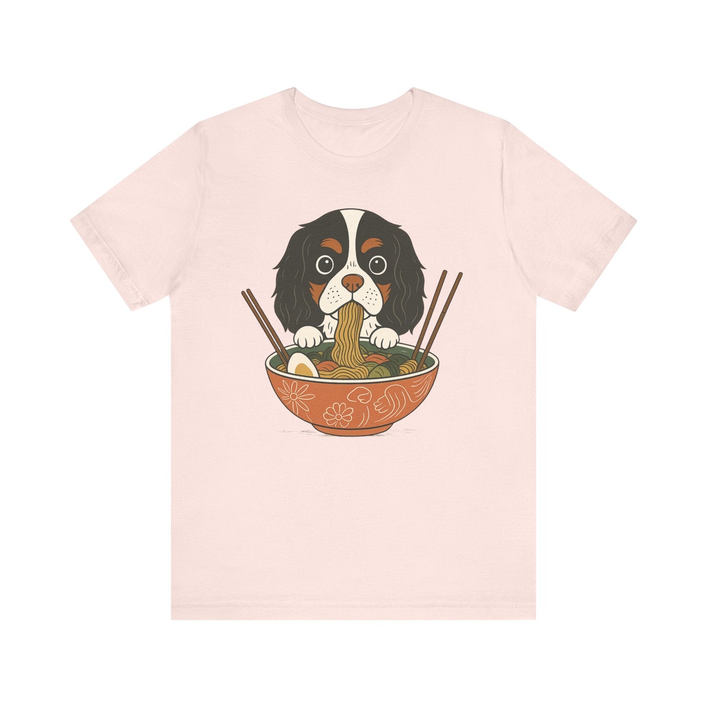 Printify T-Shirt Tricolor Cavalier King Charles Ramen TShirt