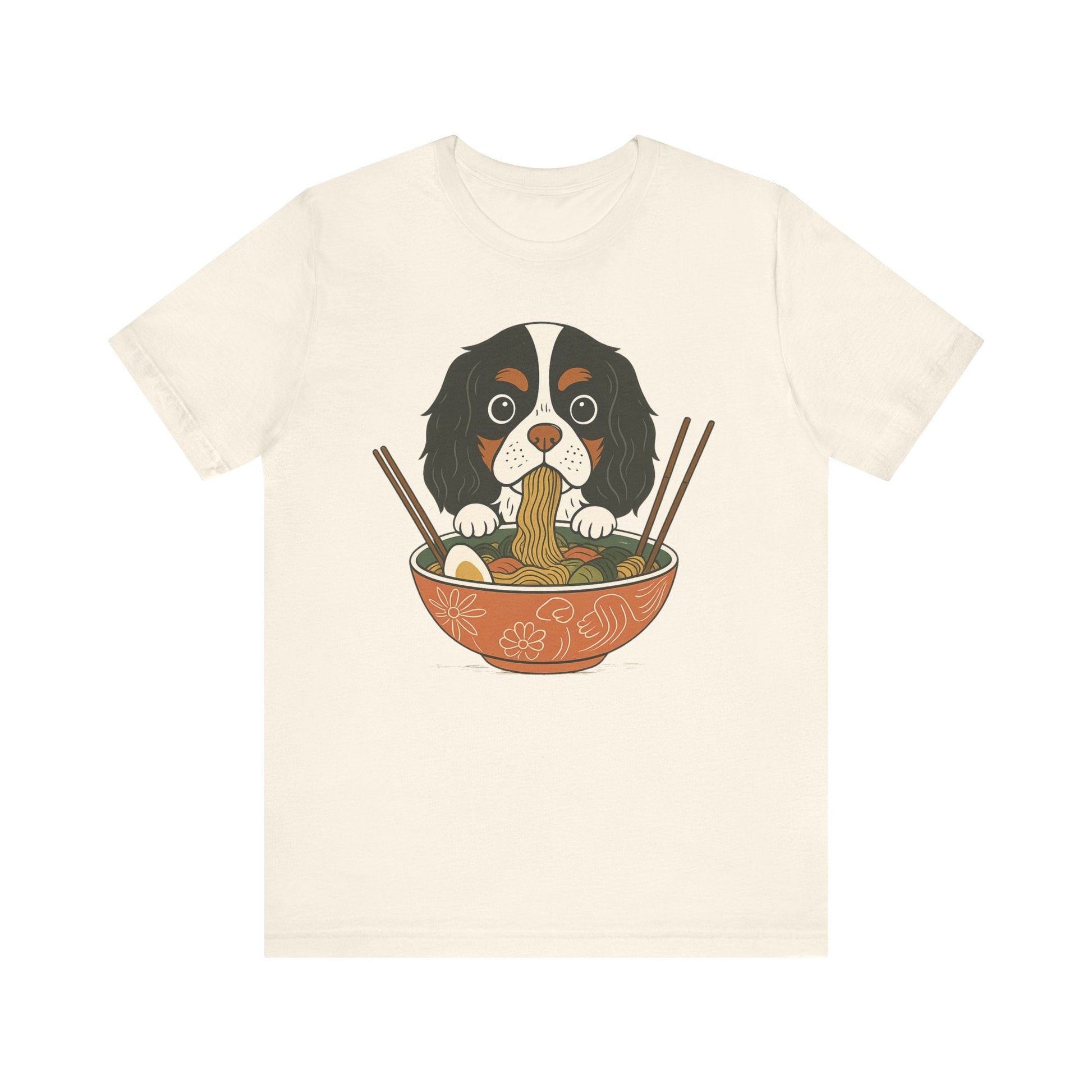 Printify T-Shirt Tricolor Cavalier King Charles Ramen TShirt