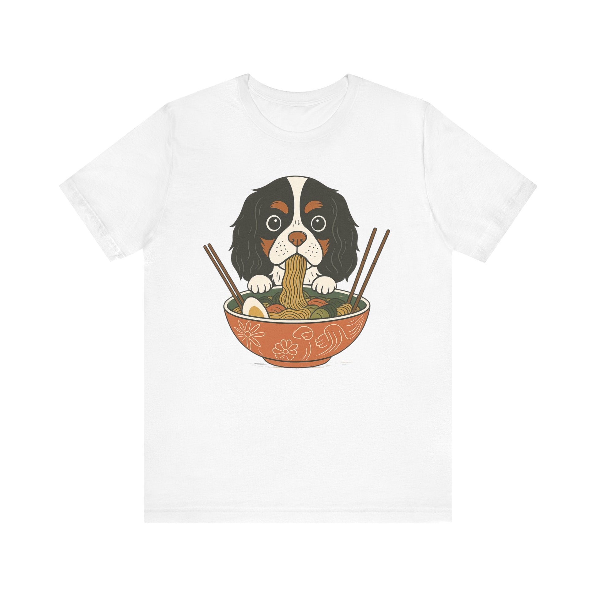 Printify T-Shirt Tricolor Cavalier King Charles Ramen TShirt