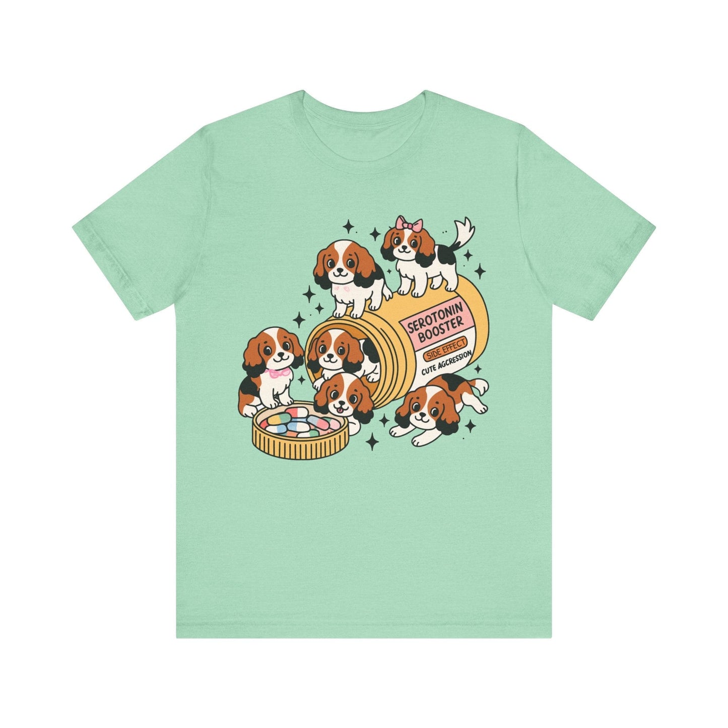 Printify T-Shirt Tricolor Cavalier King Charles Serotonin Tee