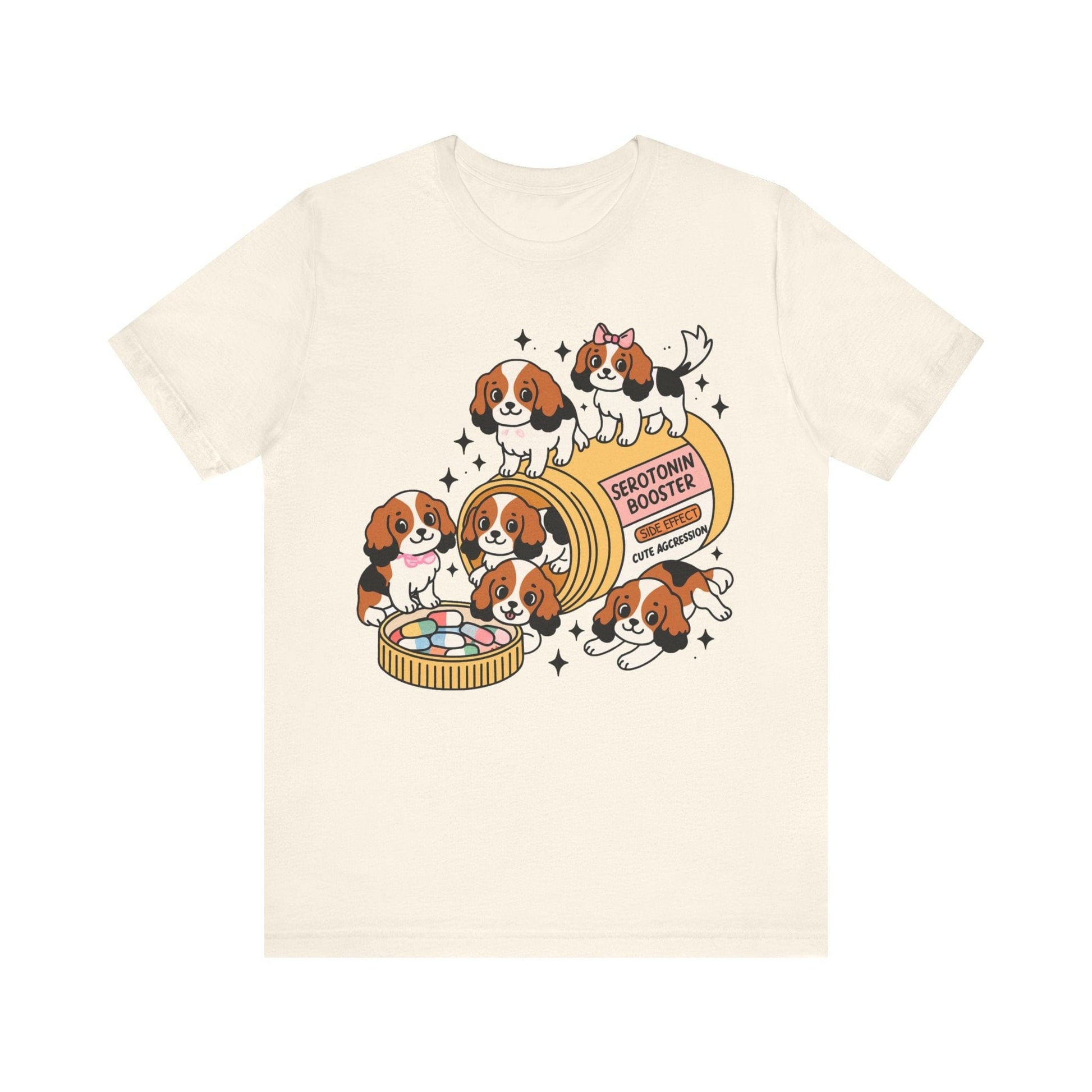 Printify T-Shirt Tricolor Cavalier King Charles Serotonin Tee