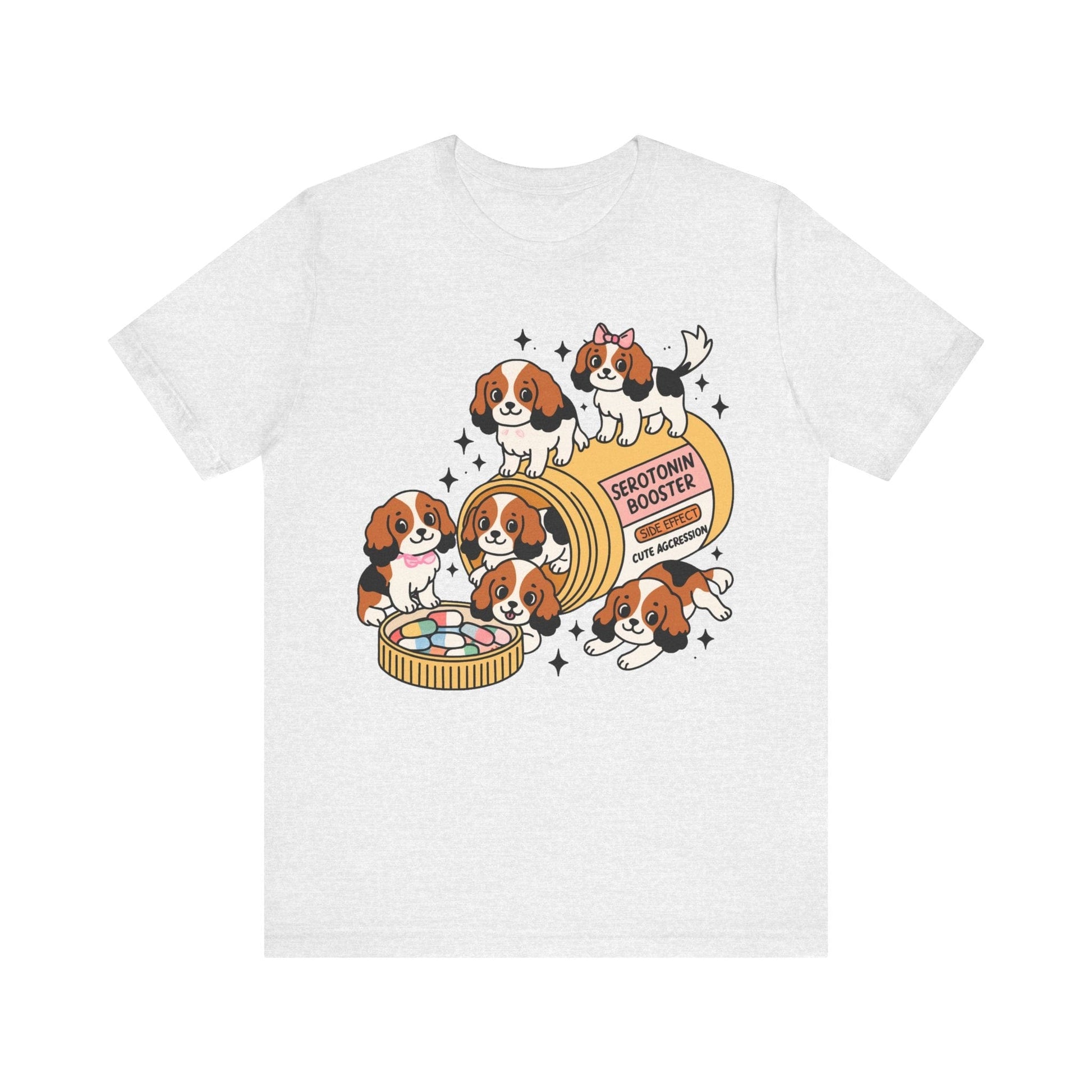Printify T-Shirt Tricolor Cavalier King Charles Serotonin Tee