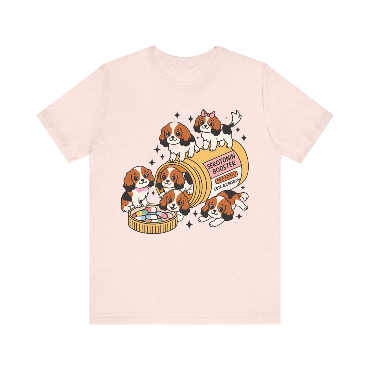 Printify T-Shirt Tricolor Cavalier King Charles Serotonin Tee