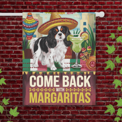 Printify Garden Flag 24.5'' × 32'' Tricolor Cavalier King Charles Spaniel Cinco de Mayo Garden Flag