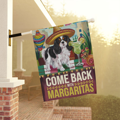 Printify Garden Flag Tricolor Cavalier King Charles Spaniel Cinco de Mayo Garden Flag