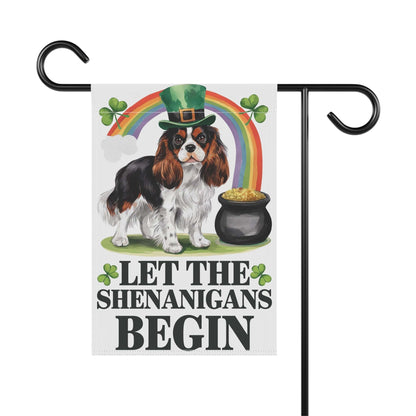 Printify Garden Flag Tricolor Cavalier King Charles St Patricks Garden Flag