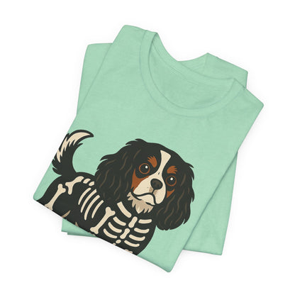 Printify T-Shirt Tricolor Cavalier King Charles Stay. Slay. Halloween TShirt