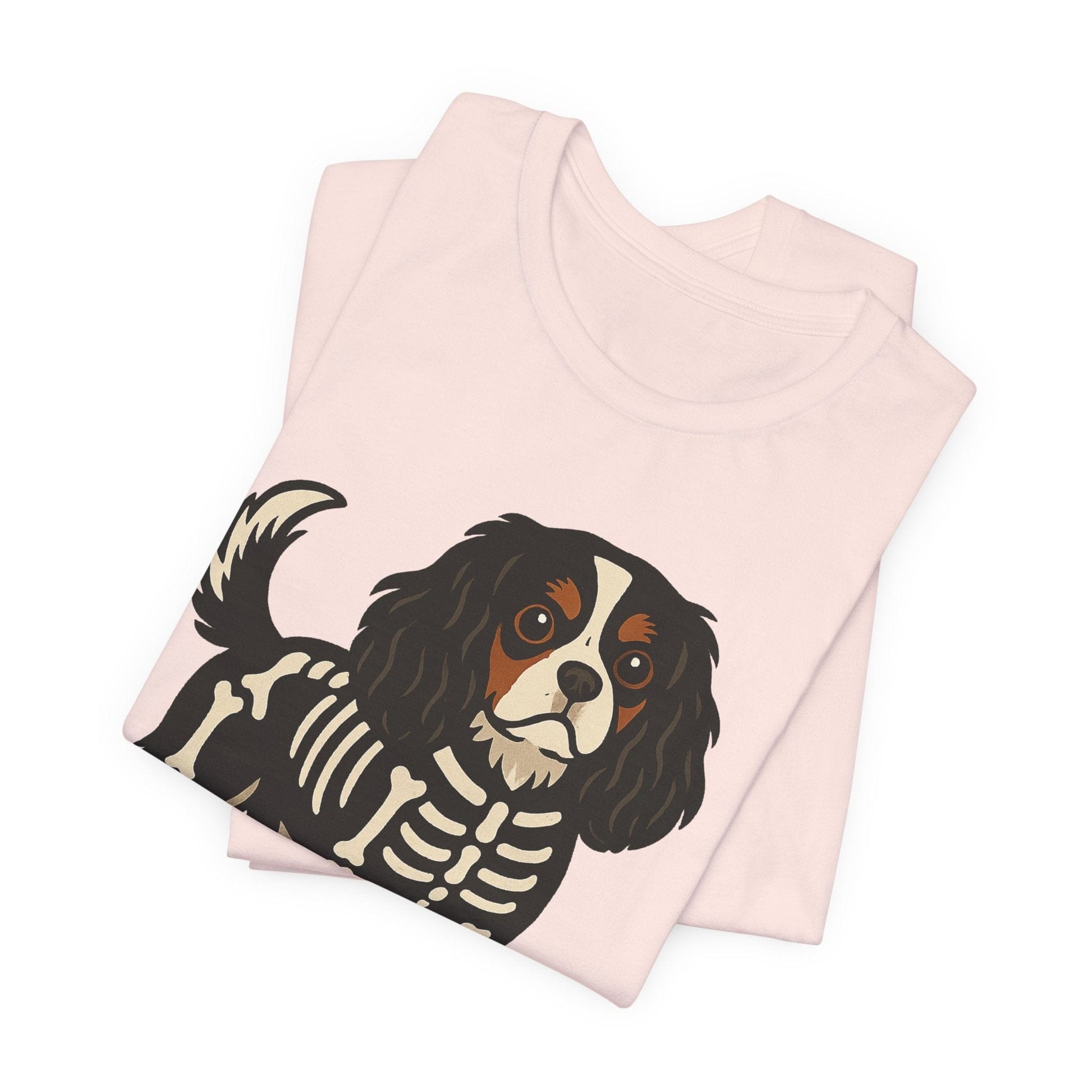 Printify T-Shirt Tricolor Cavalier King Charles Stay. Slay. Halloween TShirt