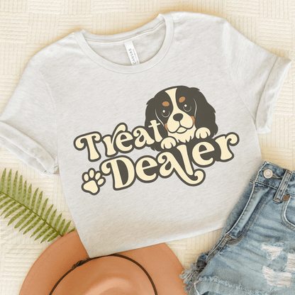 Printify T-Shirt Ash / S Tricolor Cavalier King Charles Treat Dealer TShirt