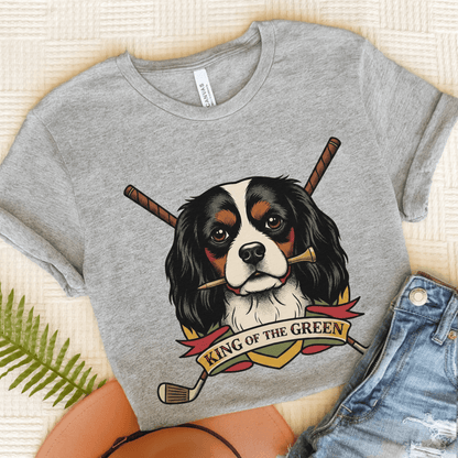 Personalized Cavalier Golfing Unisex TShirt Athletic Heather