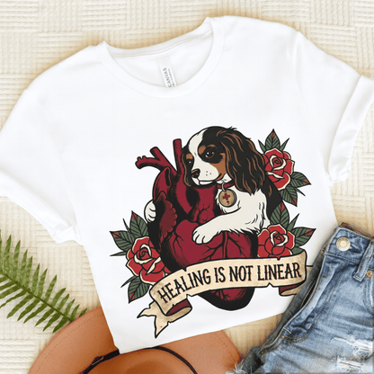 Tricolor Cavalier Linear Healing Mental Health Unisex TShirt White