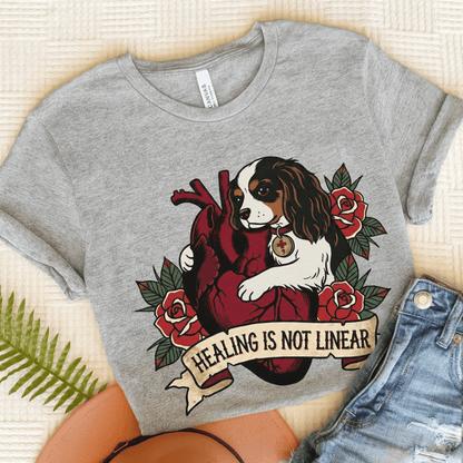 Tricolor Cavalier Linear Healing Mental Health Unisex TShirt Athletic Heather