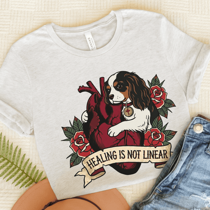 Tricolor Cavalier Linear Healing Mental Health Unisex TShirt Ash
