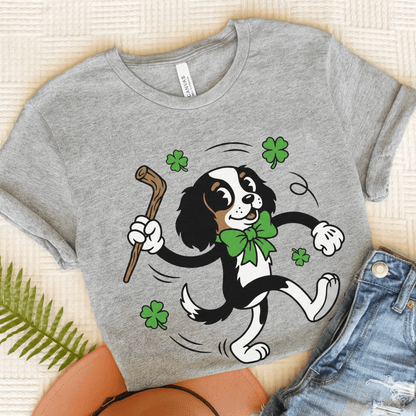 Personalized Cavalier Lucky St Patricks Unisex TShirt Athletic Heather