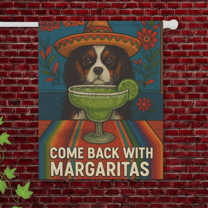 Tricolor Cavalier Margaritas Garden Flag 24.5'' × 32''