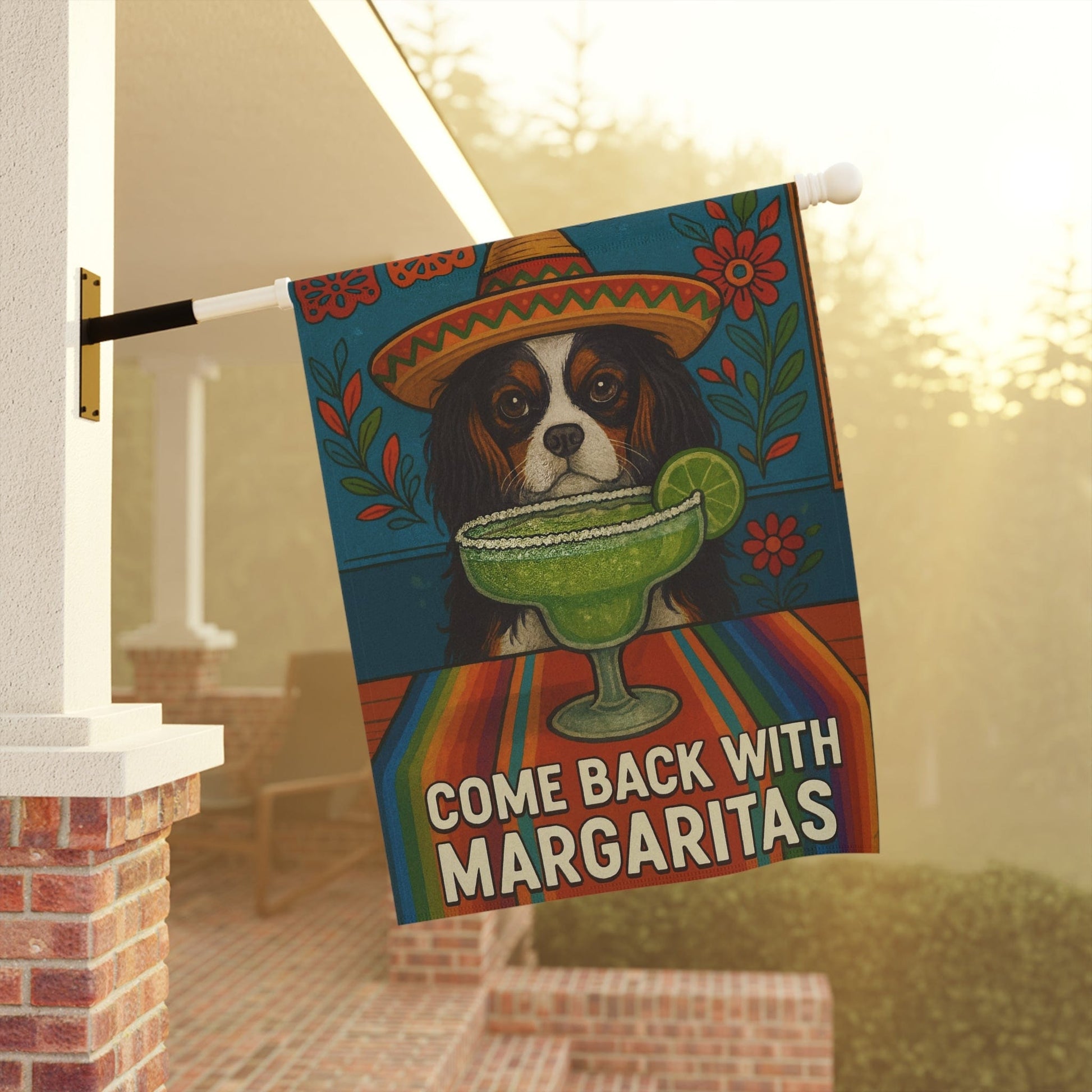 Tricolor Cavalier Margaritas Garden Flag