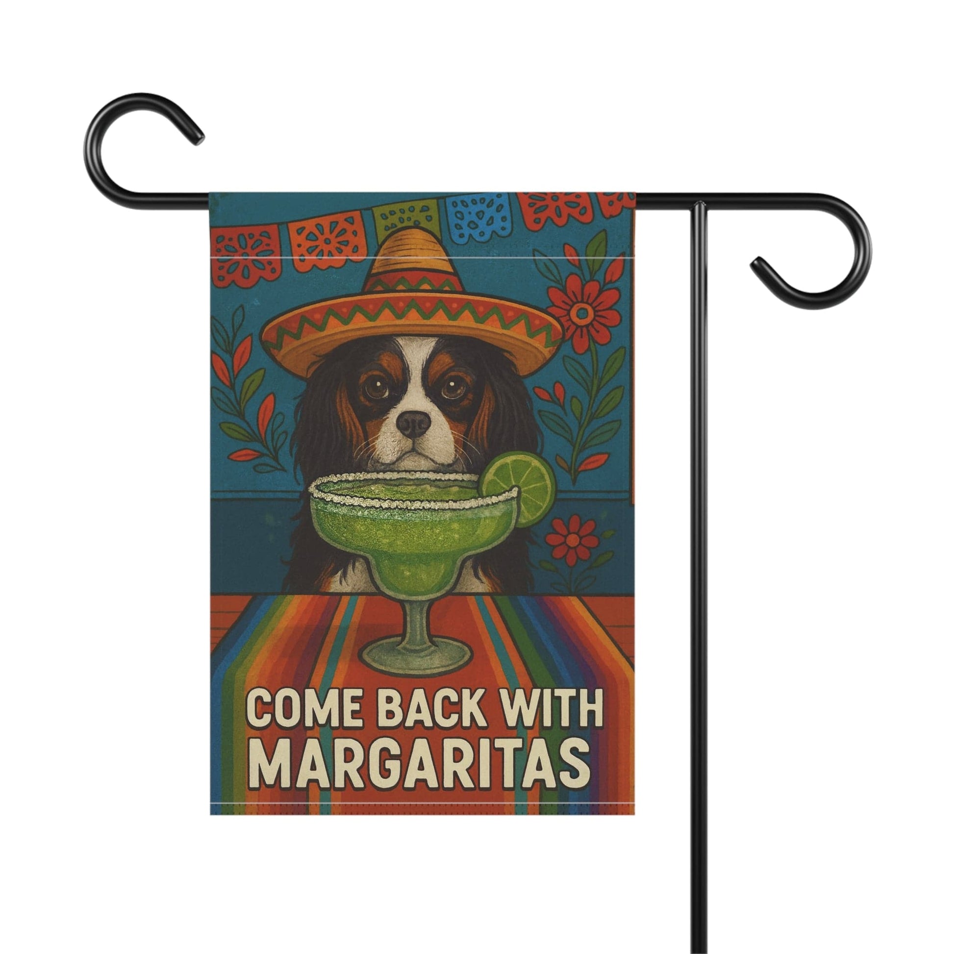 Tricolor Cavalier Margaritas Garden Flag