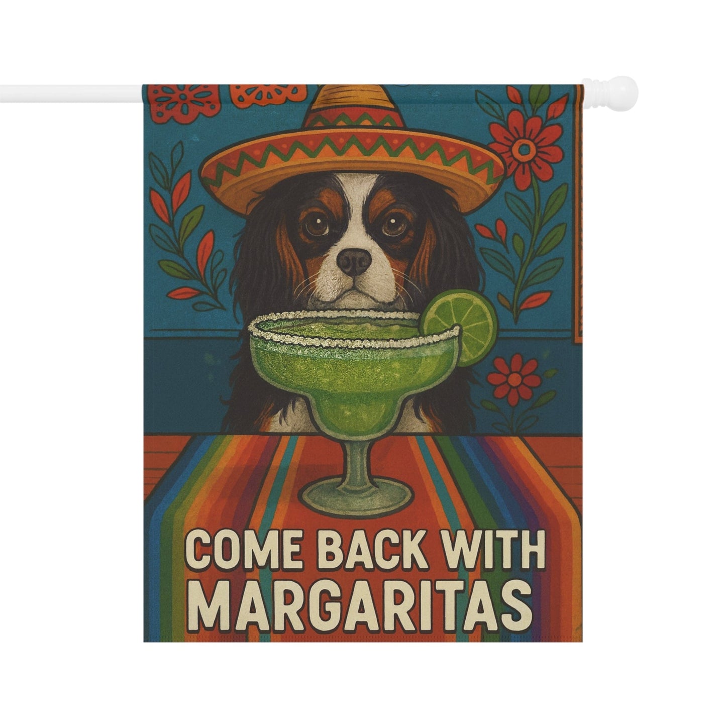 Tricolor Cavalier Margaritas Garden Flag