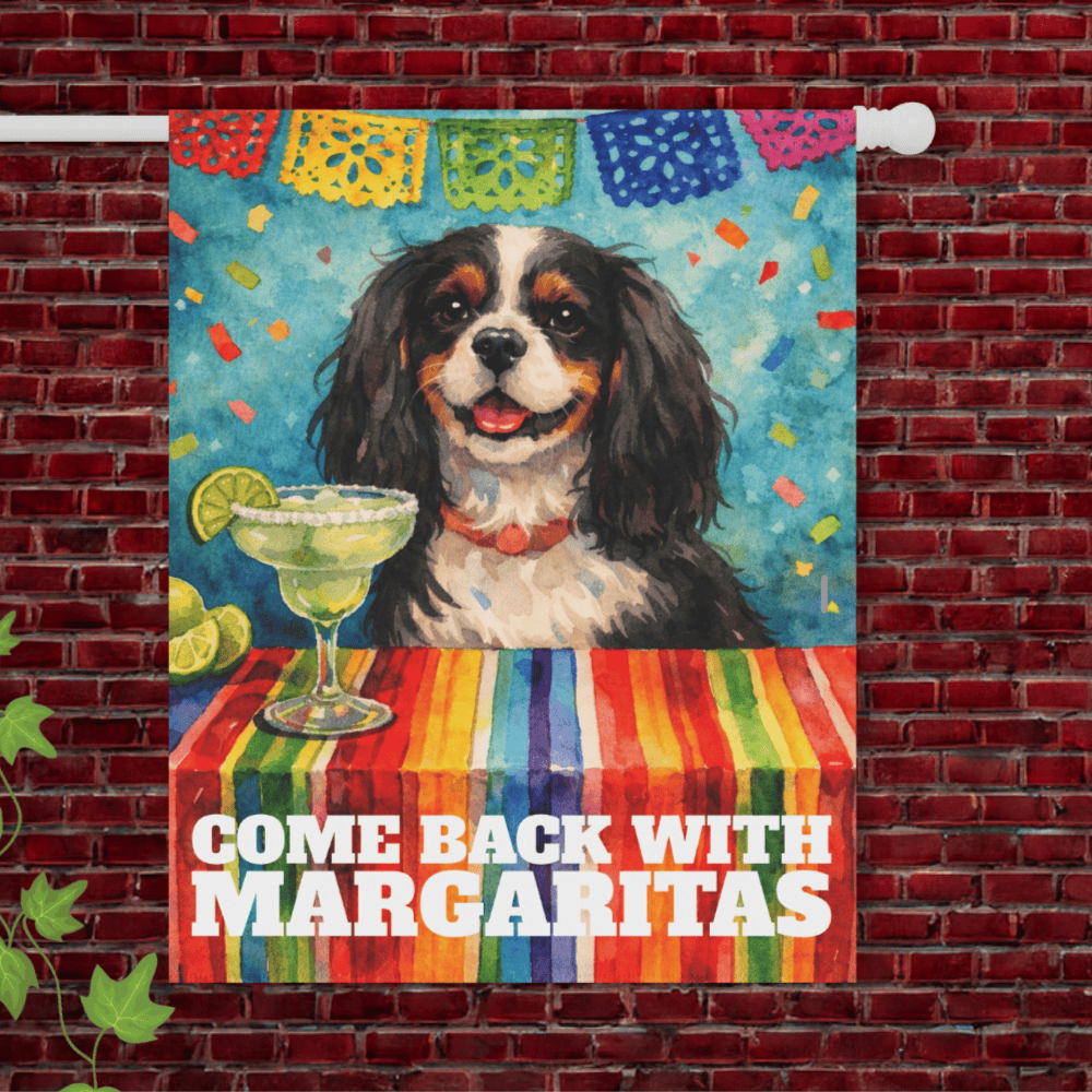 Personalized Cavalier Margaritas Garden Yard Flag 24.5'' × 32''