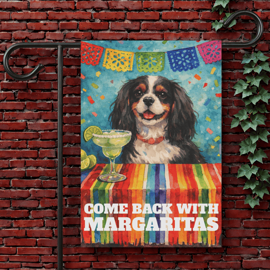 Personalized Cavalier Margaritas Garden Yard Flag 12'' × 18''