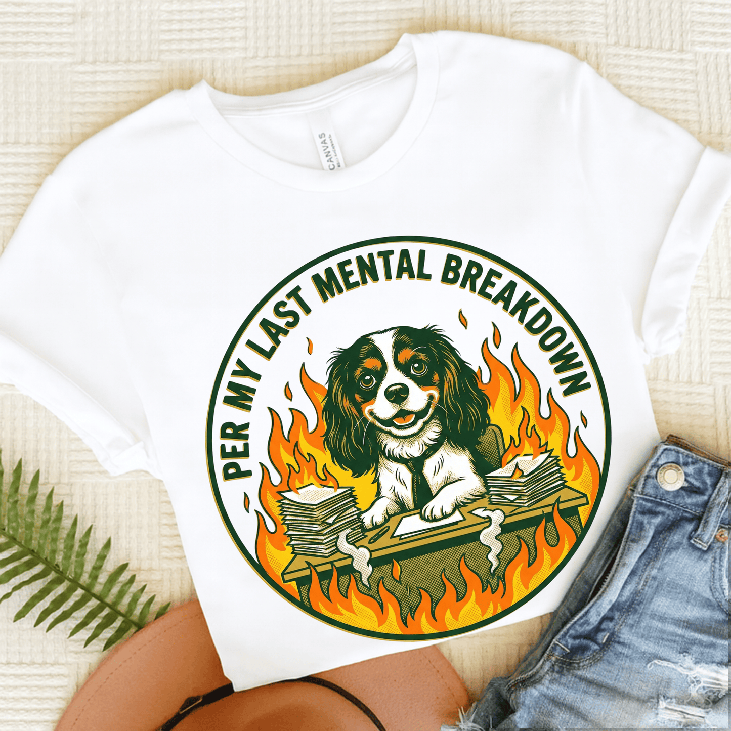 Personalized Cavalier Breakdown Unisex TShirt White
