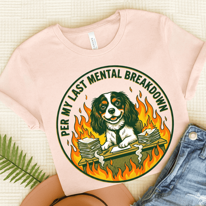 Personalized Cavalier Breakdown Unisex TShirt Soft Pink