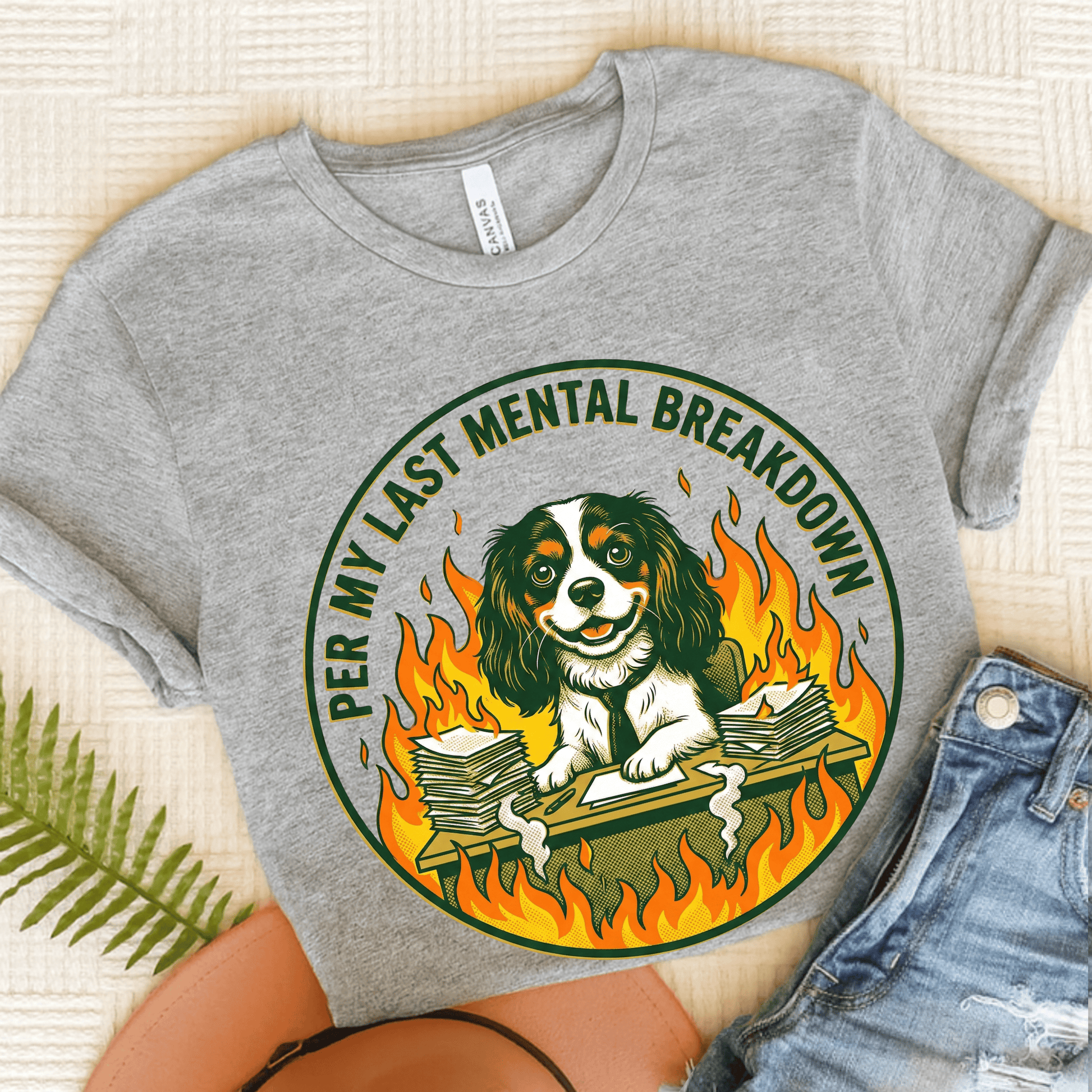 Personalized Cavalier Breakdown Unisex TShirt Athletic Heather