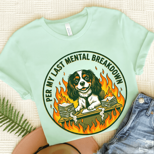Personalized Cavalier Breakdown Unisex TShirt Heather Mint