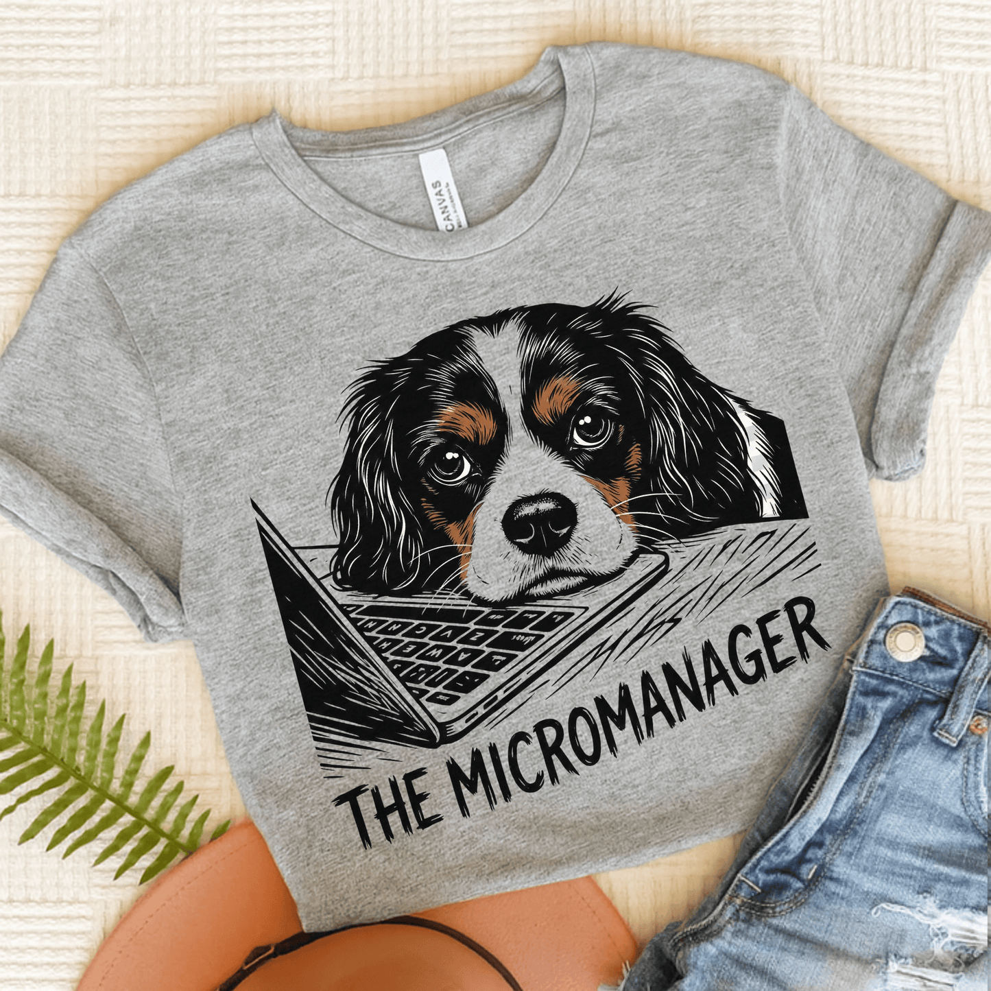 Personalized Cavalier Micromanager Unisex TShirt Athletic Heather