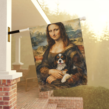 Personalized Cavalier Mona Lisa Garden Flag