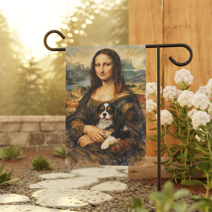 Personalized Cavalier Mona Lisa Garden Flag