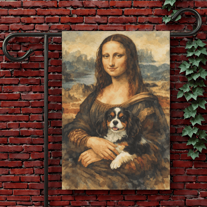 Personalized Cavalier Mona Lisa Garden Flag 12'' × 18''